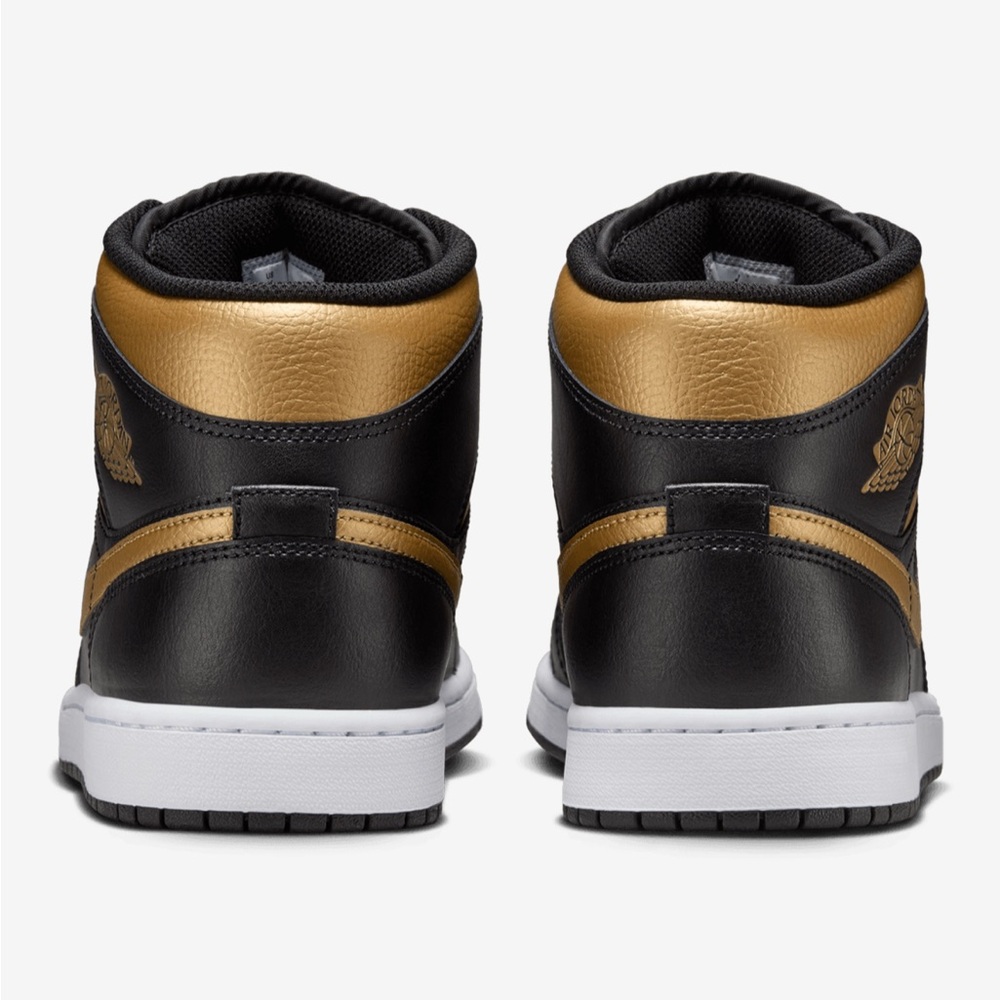 Jordan Black and Gold Sneakers